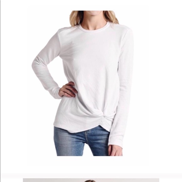 Anthropologie Tops - Stateside S ivory long sleeve knot tie top